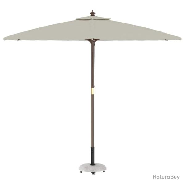 Base de parasol sur roulettes pour poteaux de 37/42/52/58mm en bton gris clair.