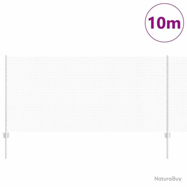 Ensemble de cl�ture de jardin 2 pi�ces Acier galvanis� 10 x 1 m