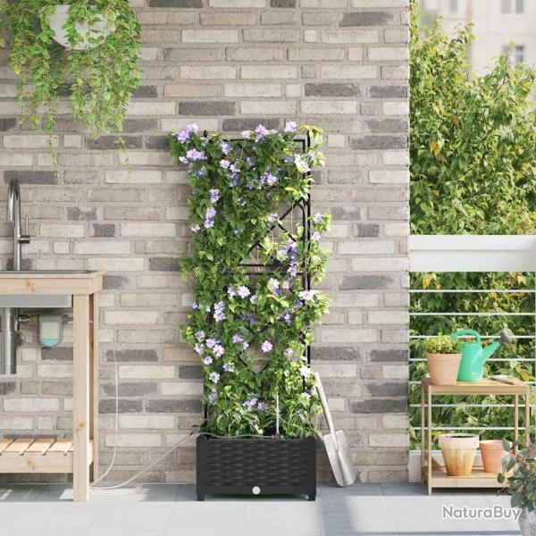 Jardini�res de jardin 1 pc Noir 40 x 40 x 126 cm Plastique