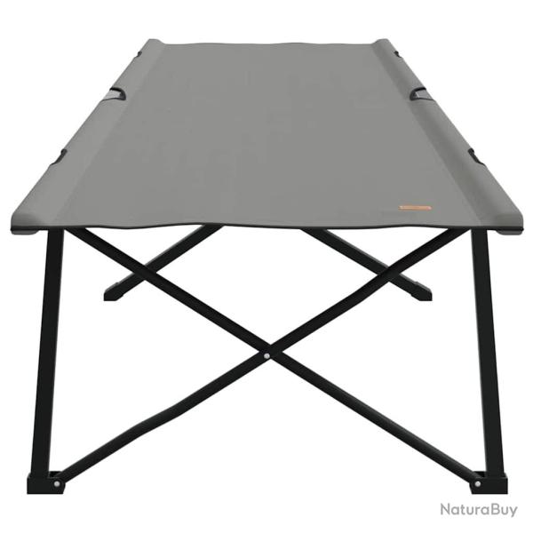 Lit de soleil pliable avec sac de transport, gris, tissu Oxford 600D.