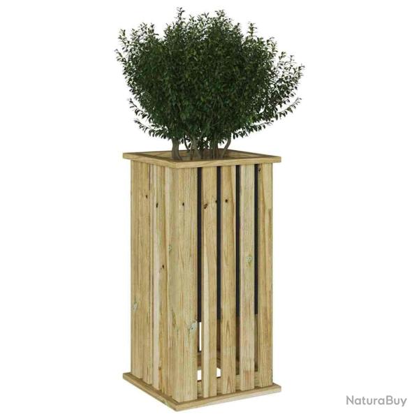 Jardini�re 33 x 33 x 65 cm en pin trait�.