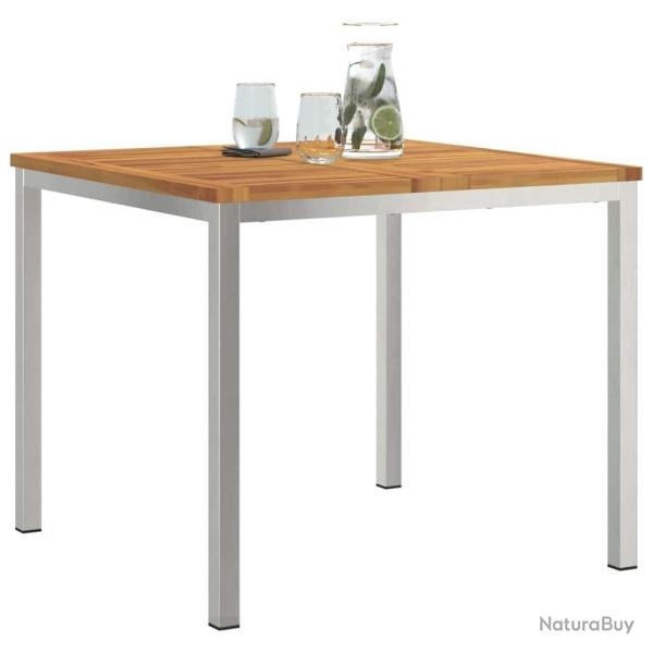 Table  manger d'extrieur 90x90x74,5 cm en bois massif