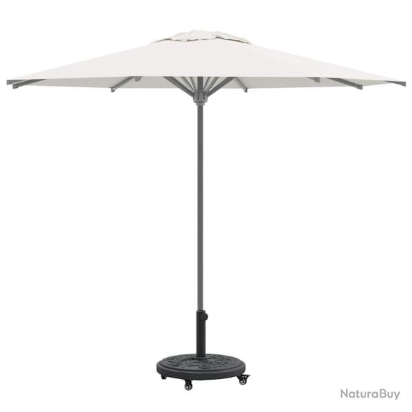 Base de parasol avec roues pour poteaux de 38-48 mm, 13 kg, ronde.
