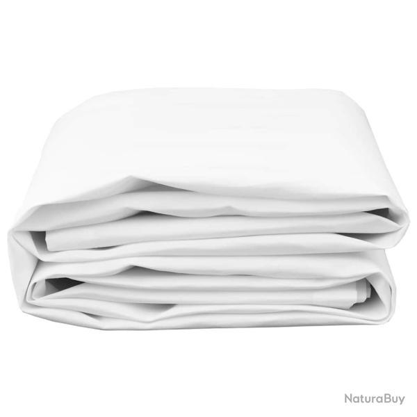 Tissu de rechange pour auvent Blanc 10x1,6 m