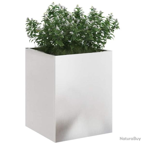 Cache-pot de jardin Argent� 50 x 32 x 40 cm Acier inoxydable