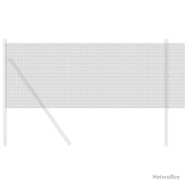 Cl�ture en fil m�tallique soud� gris 0,5 x 50 m en acier