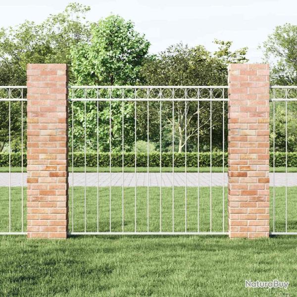 Panneau de cl�ture en acier blanc 1,7x1,5m