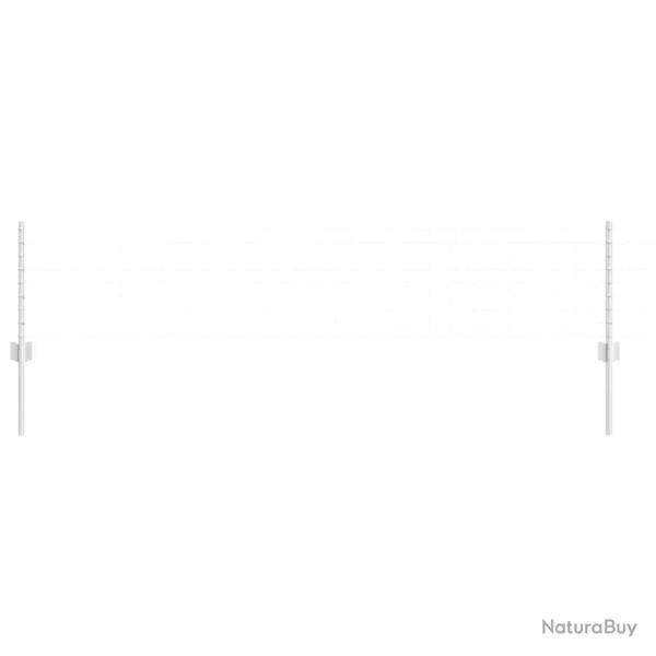 Poteaux de cl�ture 22 pcs Argent 50 x 0.4 m Acier galvanis�