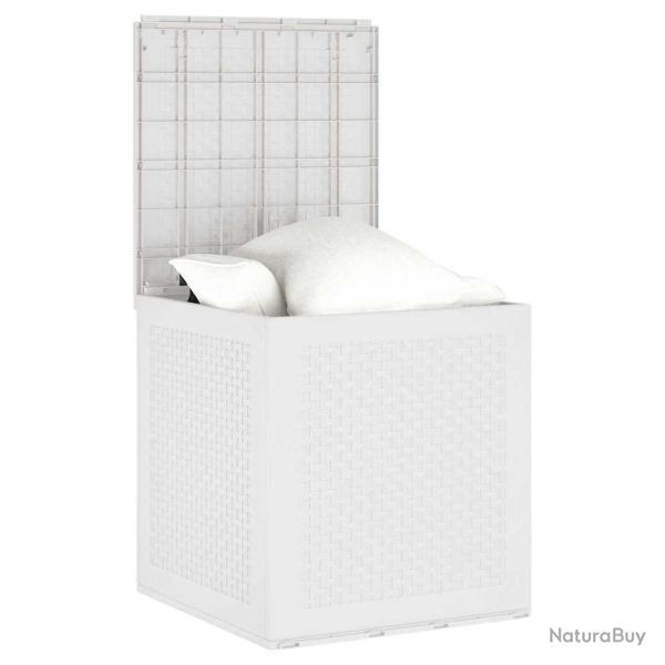 Coffre de Rangement Jardin Blanc 55x53x57 cm PP
