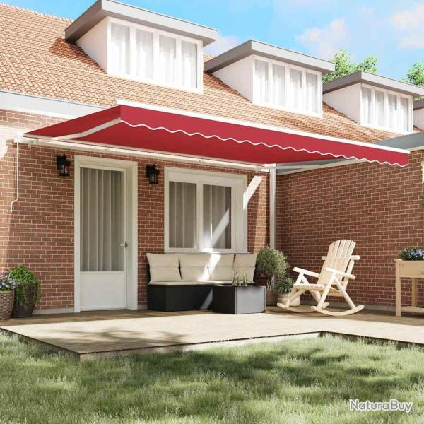 Tissu de Remplacement d'Auvent pour Cadre de 4,5x3,5 m Rouge