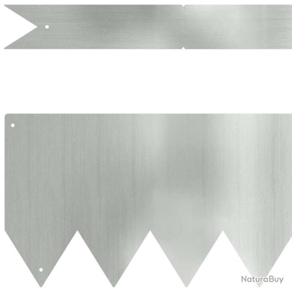 Bordures de Pelouse 10 pcs 100x0,5x15 cm Acier Galvanis�