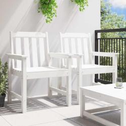Chaise de jardin. 2 pcs Blanc 65,5 x 59 x 88 cm HDPE