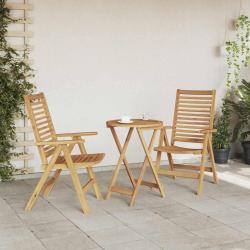 Chaises de jardin 2 pcs Marron 52 x 64,5 x 108 cm