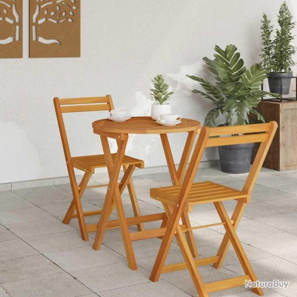 Table de jardin pliante ronde �60 x 72 cm en acacia