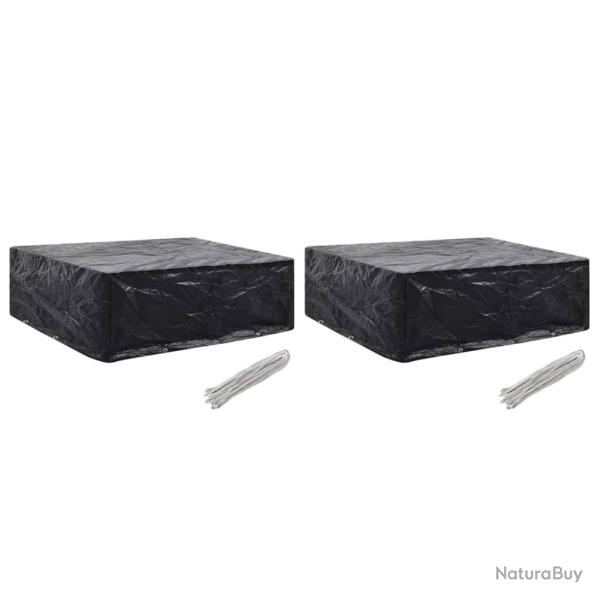 Housses de salon de jardin 2 pcs 8 oeillets 250x210x90 cm