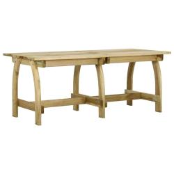 Table de jardin 220x74x75 cm Bois de pin impr&eacute;gn&eacute;