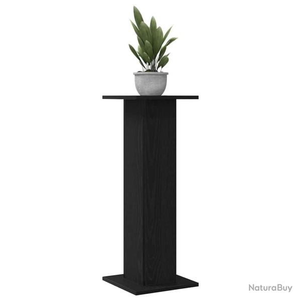 Support de plante 2 pcs Ch�ne noir 30x30x80 cm Bois d'ing�nierie