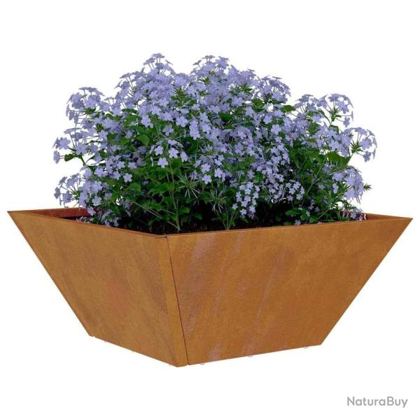 Bols � fleurs , 5 pcs, 35x35x15 cm en acier corten.