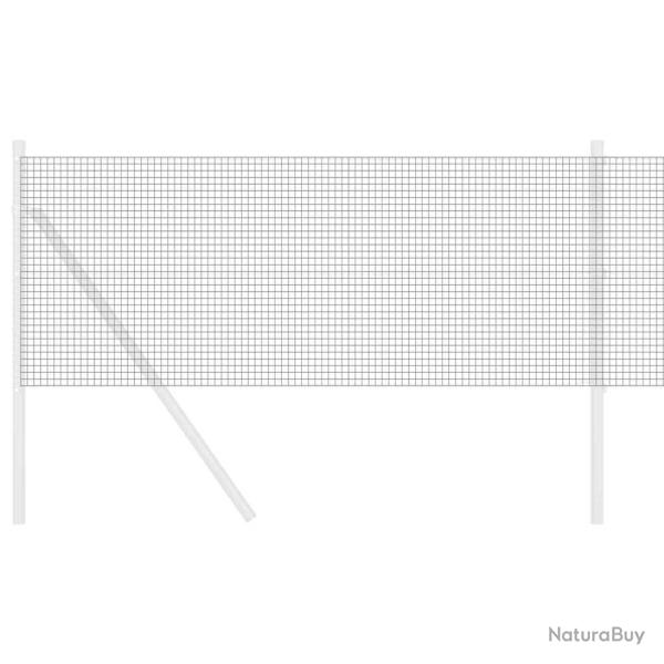 Cl�ture en fil soud� gris 0,6 x 50 m en acier.
