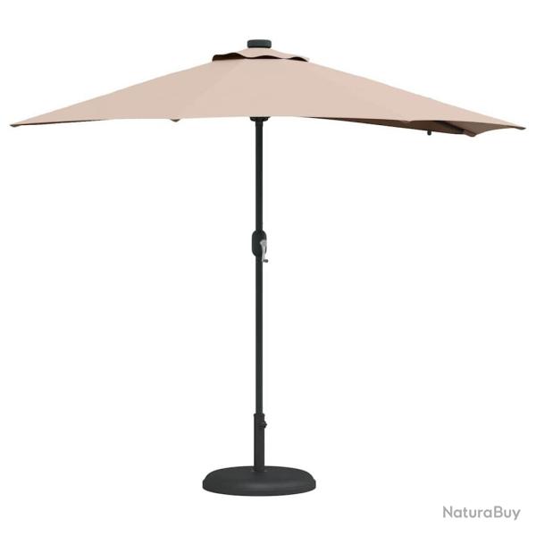 Parasol de jardin Taupe 294 x 150 x 223 cm tissu