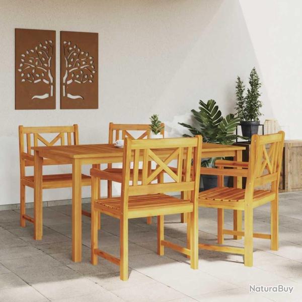 Chaises de jardin 4 pcs 56x55.5x90 cm Bois Massif d'Acacia
