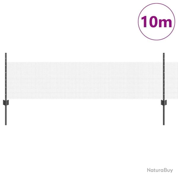 Set de Cl�ture en Fil de Fer Set de 2 Gris M�tal Grand Robuste