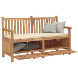banc avec stockage Marron 150 x 60 x 90 cm Bois de teck massif