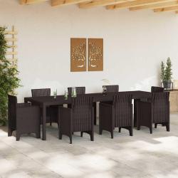 Table de Jardin Marron 300 x 100 x 73 cm polyrotin