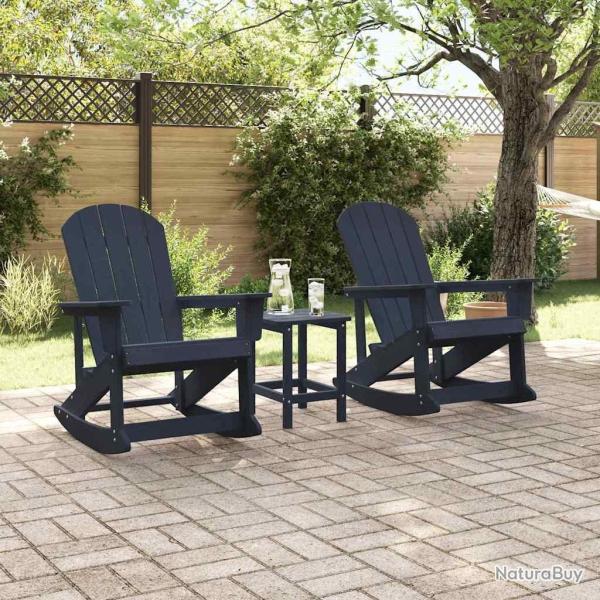 Chaises Ber�antes Adirondack 2 pcs Bleu marine