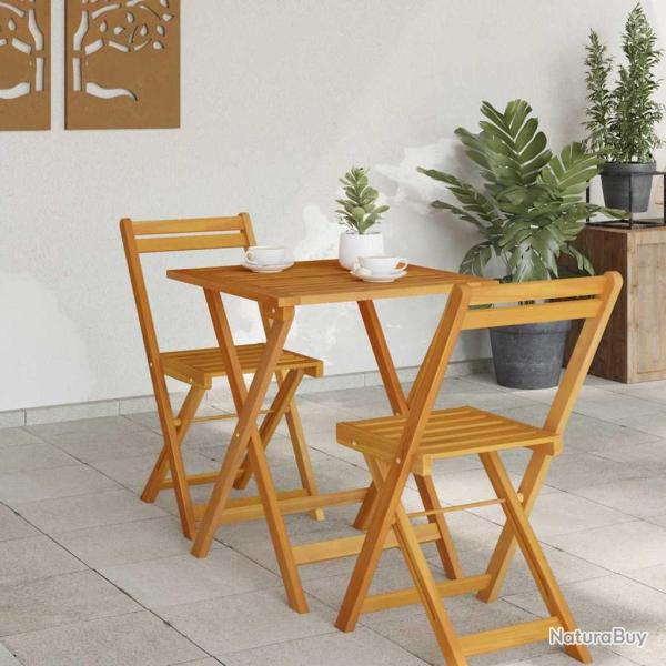 Table de jardin pliante carr�e 60 x 60 x 72 cm en bois d'acacia massif