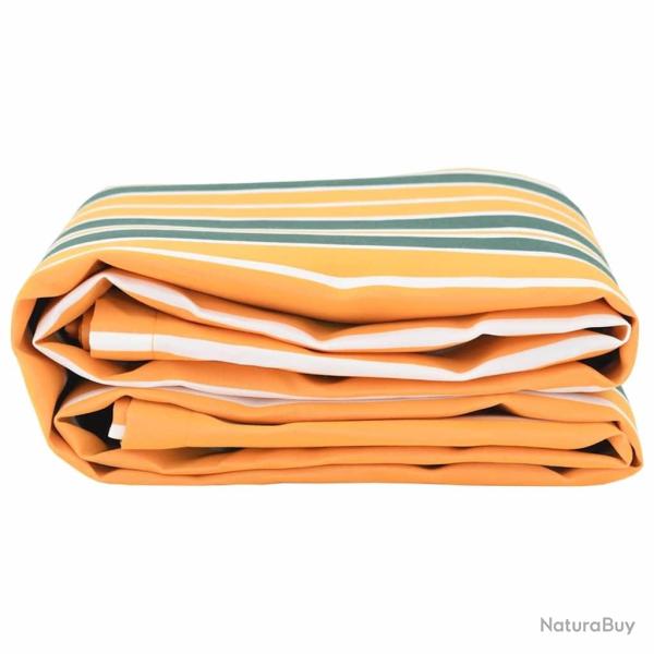 Tissu de remplacement pour auvent vert et jaune 10x1,6 m