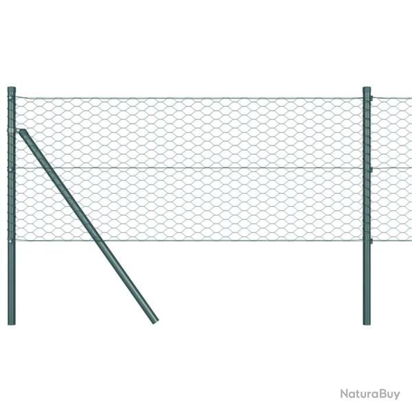 Cl�ture Hexagonale Grise Vert 1000 x 40 x 0.1 cm