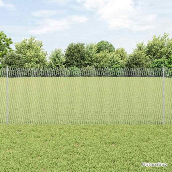 Poteaux de Cl�ture 5 pcs U-Channel 80 cm Acier Galvanis�