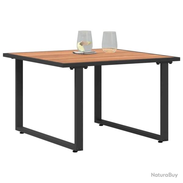 Table de Caf� de Jardin Marron 55x55x35 cm DPC et Acier