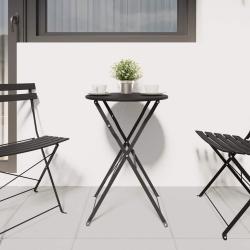 Table bistrot Anthracite &Oslash; 50 x 71 cm Acier rev&ecirc;tu de poudre