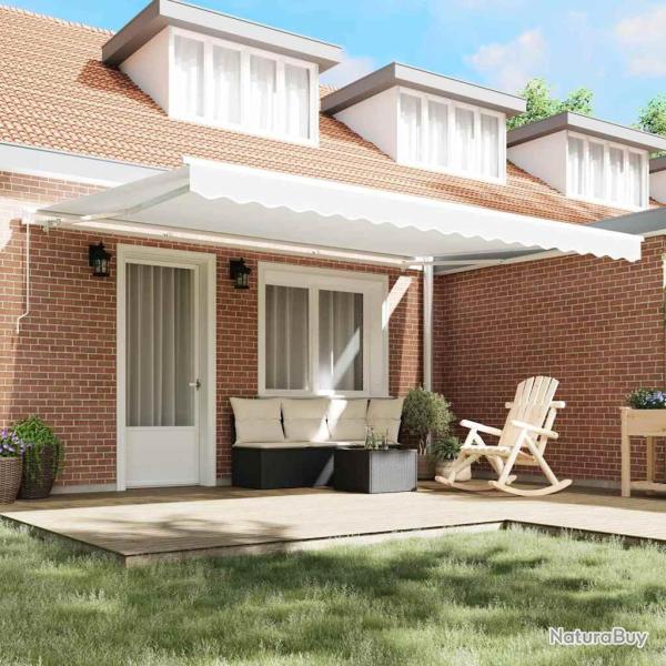 Tissu de remplacement de store pour cadre de 4.5x3.5 m Blanc