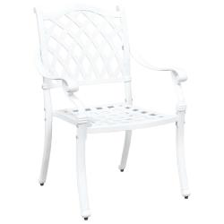 Chaise de jardin 2 pcs Blanc 56 x 55 x 92,5 cm Aluminium