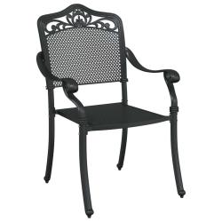 Chaise de jardin 2 pcs Noir 55 x 55 x 92,5cm Aluminium