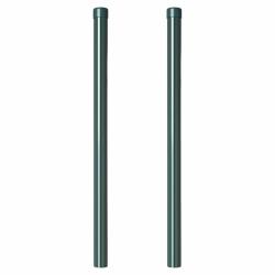 Poteau de cl&ocirc;ture. 2 pcs Vert 50 cm Acier peint par poudre