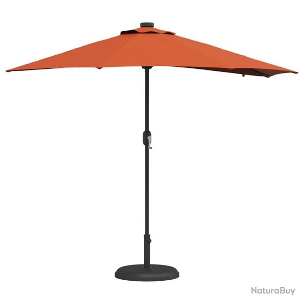 Parasol de jardin Couleur terre cuite 294 x 150 x 223 cm tissu