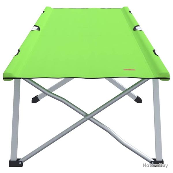 Lit de camping pliant avec sac de transport, en tissu Oxford 600D, vert fonc�.