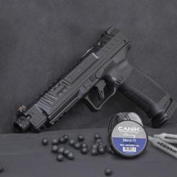 Pistolet de defense CO2 &agrave; balles de caoutchouc CANiK SFx RIVAL Cal.50 (18 Joules)