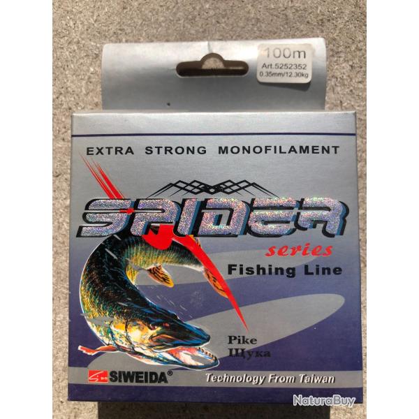 FIL DE PECHE BROCHET 0,35 mm  12,3 kg