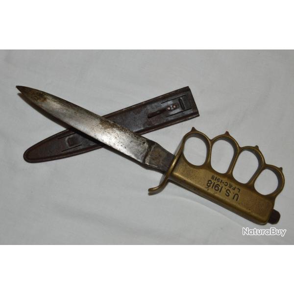 RARE POIGNARD DE TRANCHEE AMERICAIN US.Mle 1918-TRENCH KNIFE 1918-FABRICATION LANDERS FRARY & CLARK