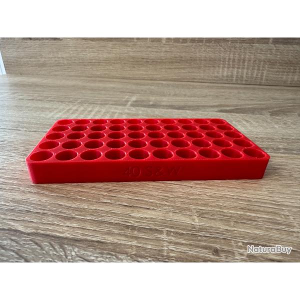 Plateau / Support de rechargement 50 munitions / cartouches 40 S&W (Smith & Wesson)