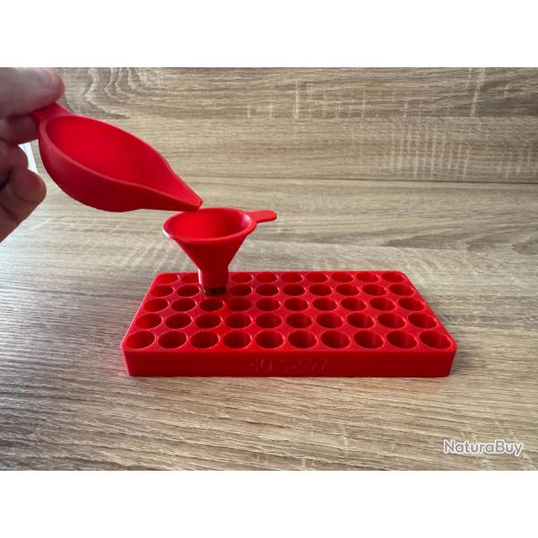 Entonnoir  poudre calibre 40S&W (Smith & Wesson) + plateau de rechargement 40 S&W + coupelle