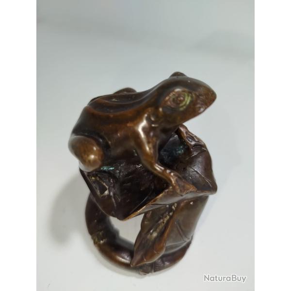 Grenouille bronze hauteur 8cm