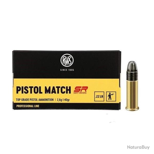 Balles RWS Pistol Match SR - Cal 22 LR - 22LR / Par 1 / 40