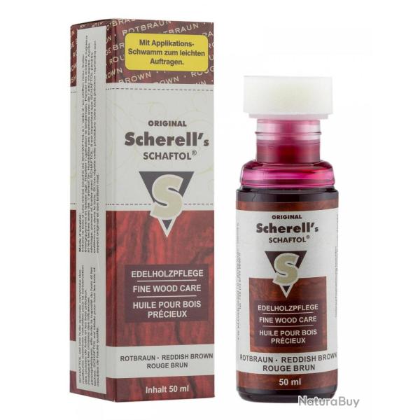 Huile pour bois pr&eacute;cieux Scherell's Schaftol 50ML Rouge brun
