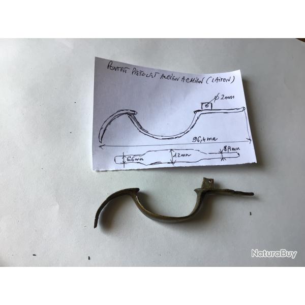 VENDU PAR LE-CUIRASSIER PONTET EN LAITON DE   PISTOLET ANCIEN  SILEX OU PERCUSSION